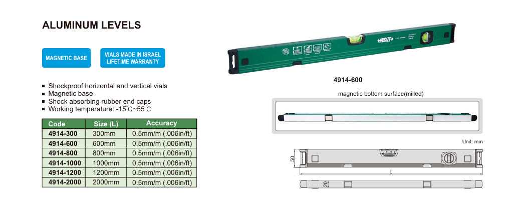 INSIZE Alüminyüm Terazi - INSIZE ALUMINYUM TERAZI 
