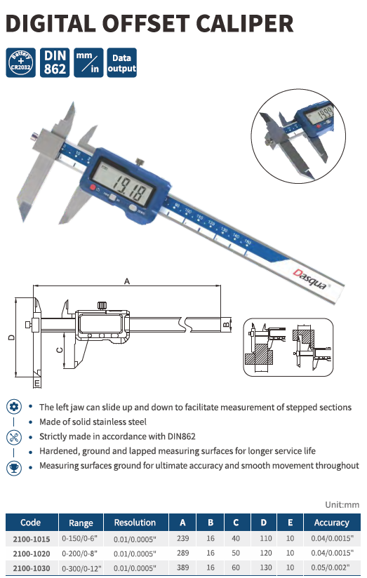 Ayarlanabilir Çeneli Dijital Kumpas