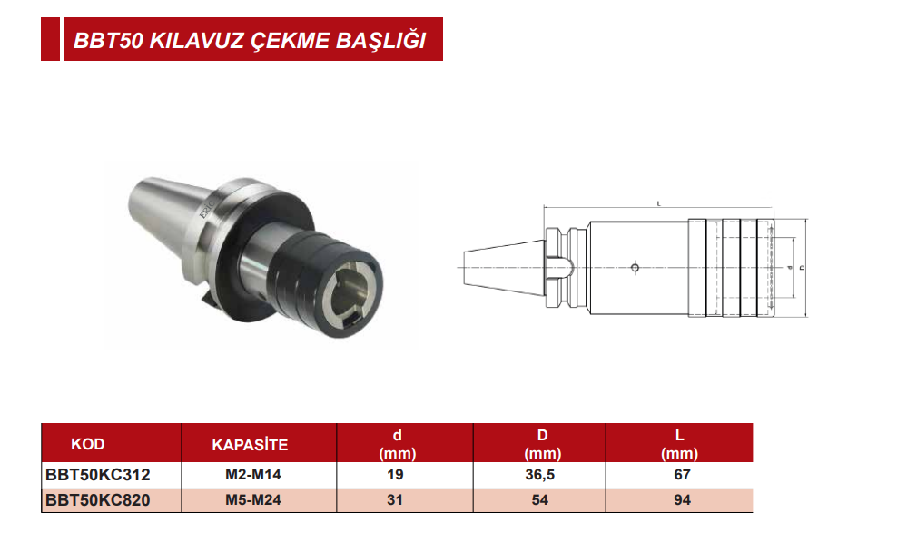 BBT 50 Kılavuz Çekme Başlığı Eric