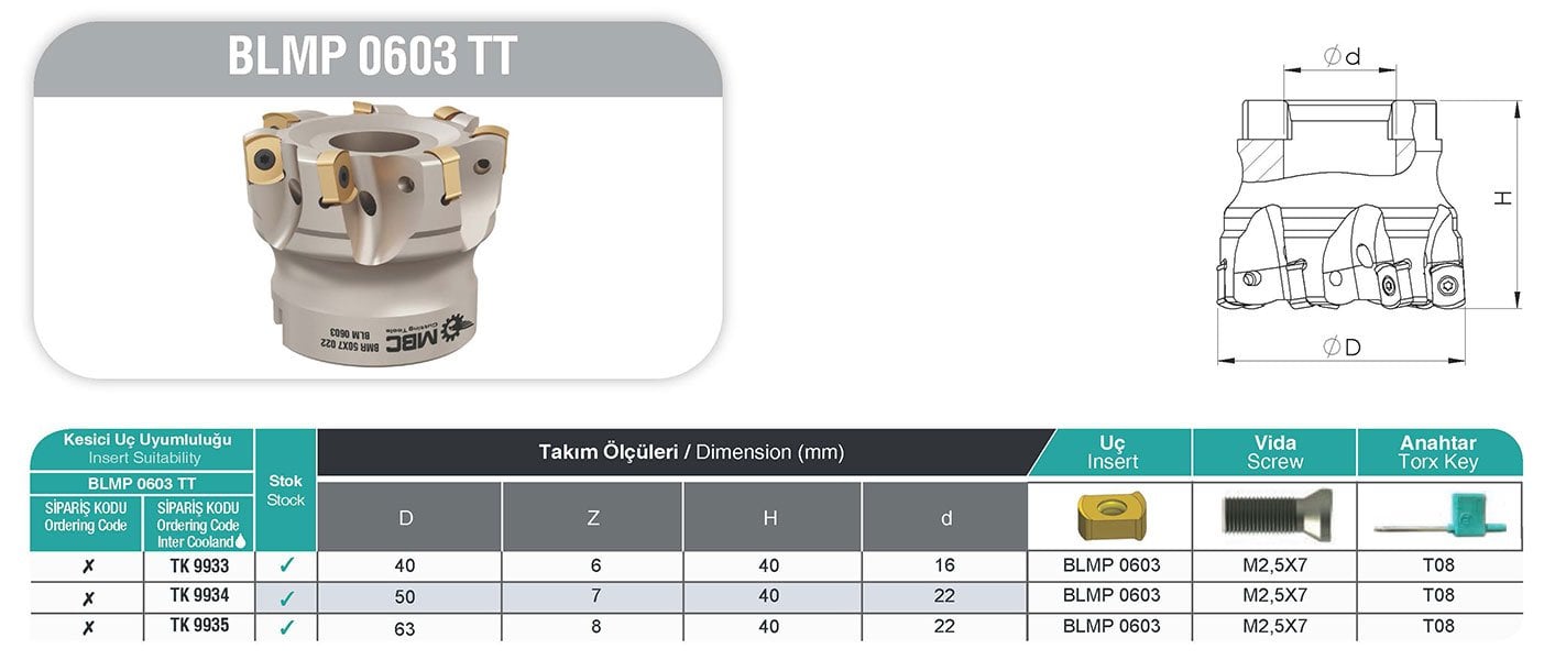 BLMP 0603 TT MBC Tarama Başlığı Tablo