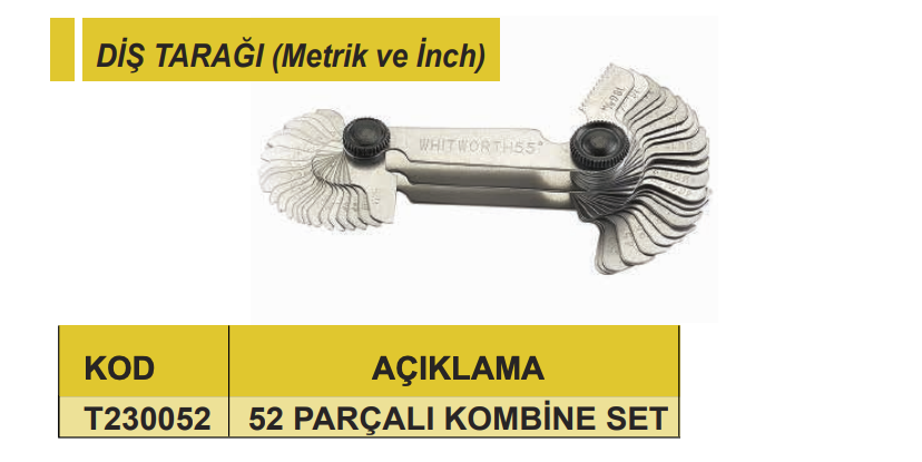 DISTARAGIMetrikveInch