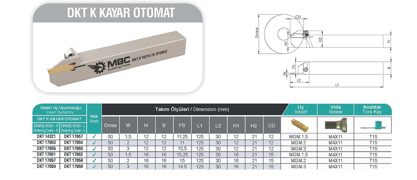 DKT K MBC Dış Çap Kanal Kateri 