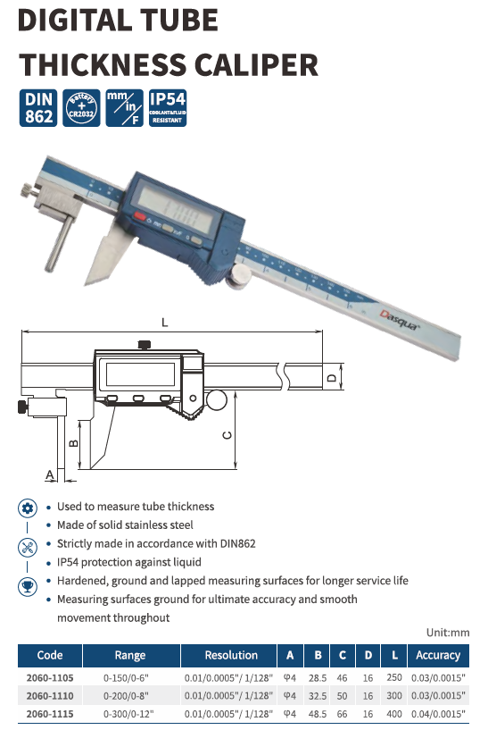 Dijital Boru Et Kalınlığı Ölçüm Kumpası