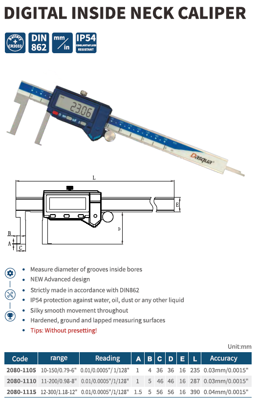 Dijital İç Çap Kanal Kumpası Suya Toza Dirençli_1