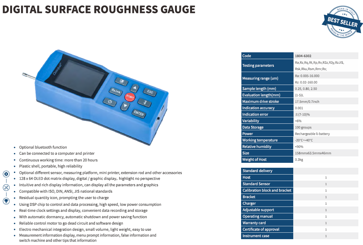 Dijital Yüzey Pürüzlük Cihazı