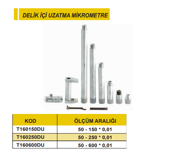 Eric Delik İçi Uzatma Mikrometresi