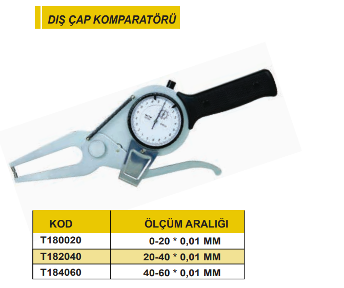 Eric Dış Çap Komparatörü