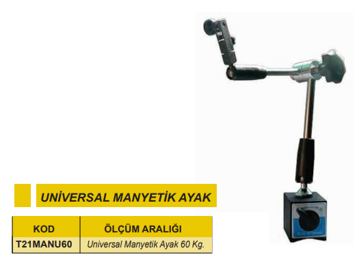 Eric Üniversal Manyetik Ayak 60 Kg
