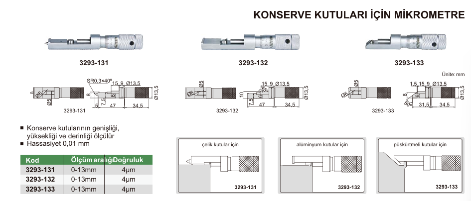 3293 INSIZE Kenet Mikrometresi