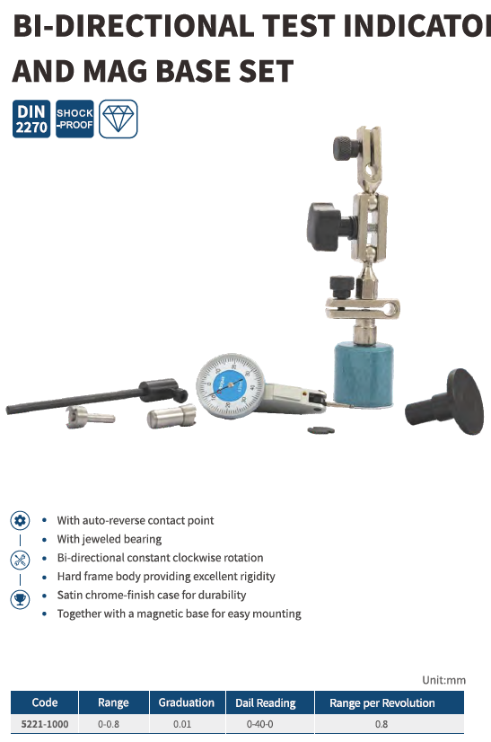 İki Yönlü Mekanik Komparatör Seti