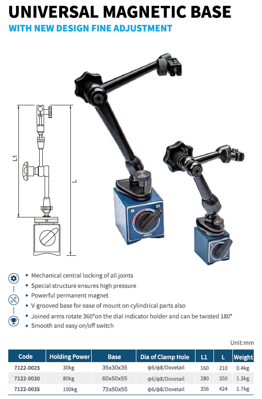 İnce Ayarlamalı Manyetik Ayak