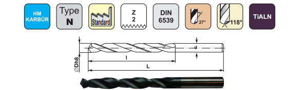 KISA SERT METAL (KARBÜR) MATKAP UÇLARI