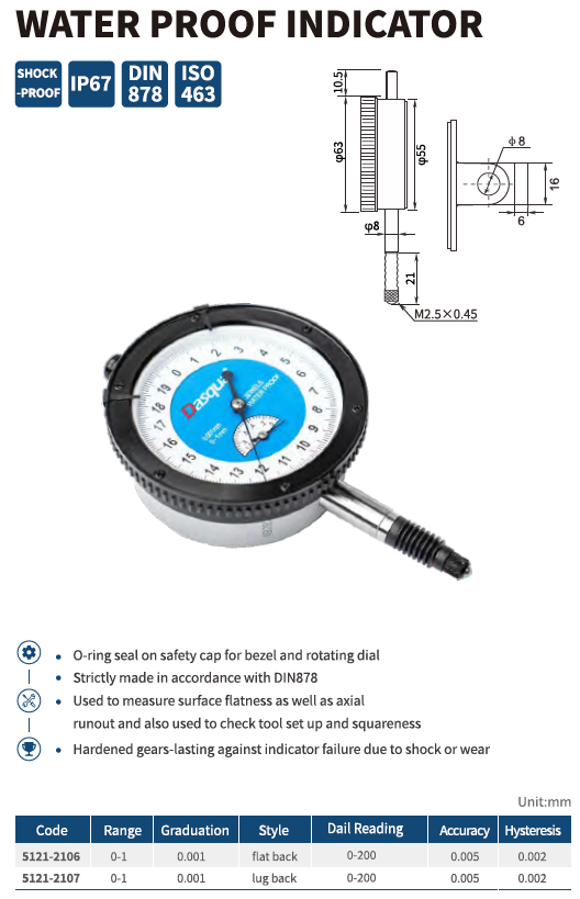 Komparatör Saati Yağa Suya Dirençli