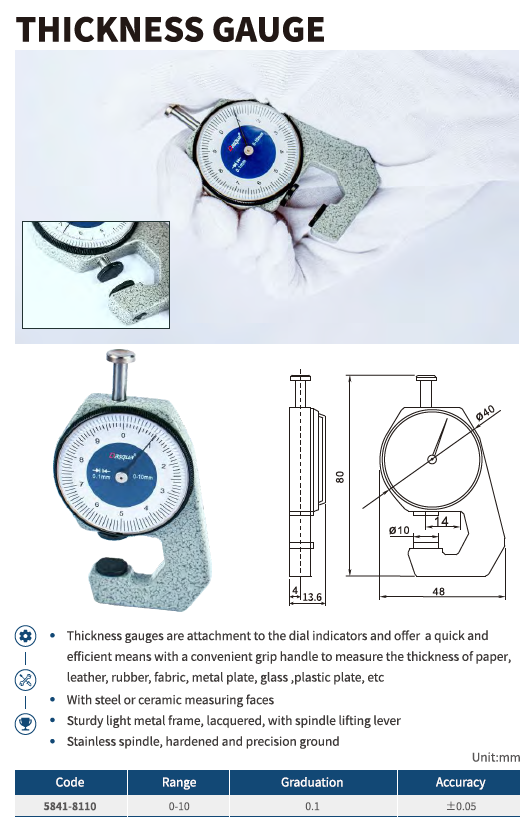 Mekanik Kalınlık Komparatörü