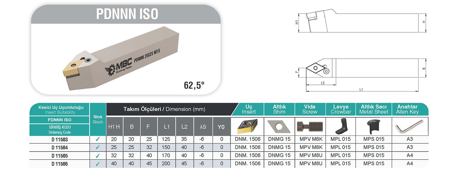PDNNN MBC Dış Çap Torna Kateri 
