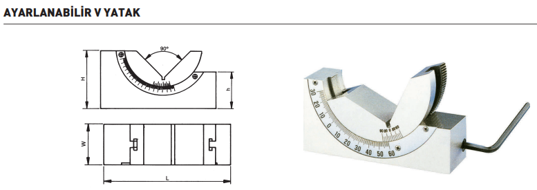 PLD 30x48x102mm Ayarlanabilir V-Yatak