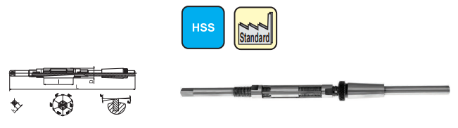 PLD 46.00-56.00mm Ayarlı Kovanlı El Raybası HSS