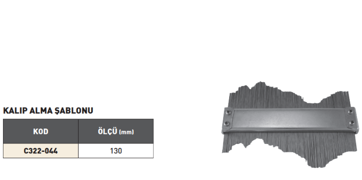 PLD Kalıp Alma Şablonu tablo