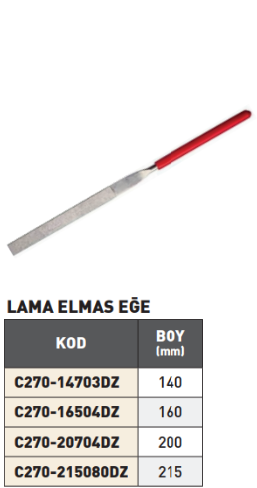 PLD Lama Elmas Eğe tablo