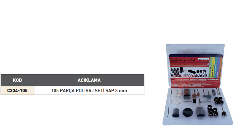 PLD Polisaj Seti tablo