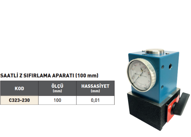 PLD Saatli Z-Sıfırlama Aparatı 100mm tablo