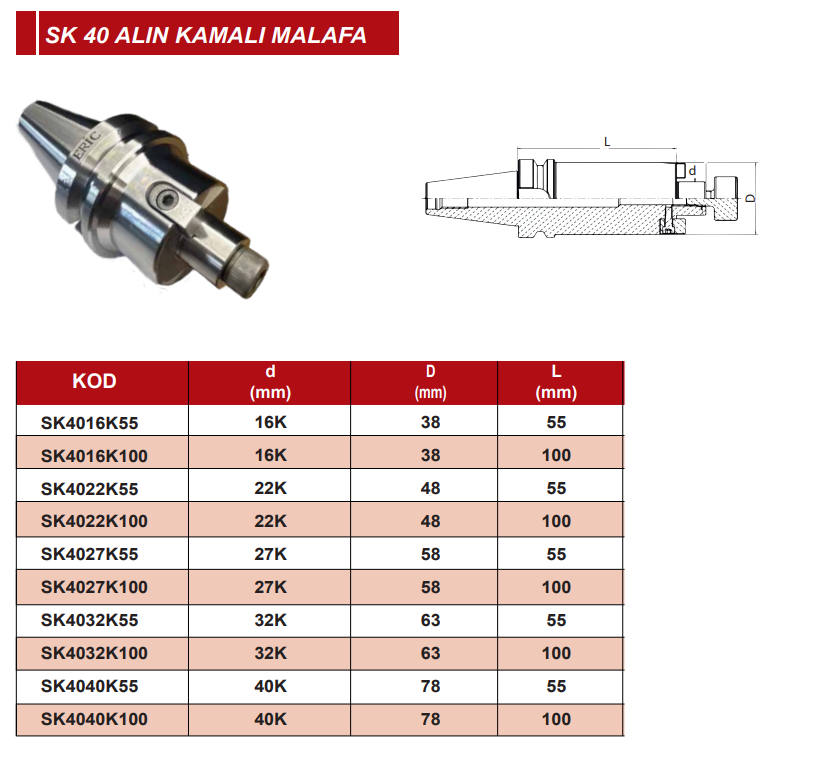 SK 40 Alın Kamalı Malafa Eric