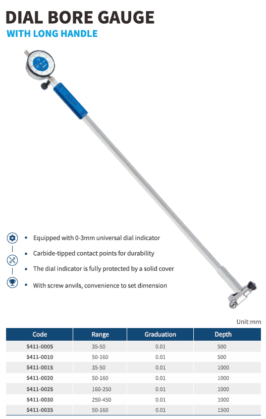Silindir Komparatör Uzun Çubuklu