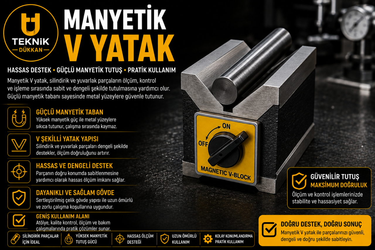 Manyetik V Yatak Nedir? Özellikleri ve Kullanım Alanları