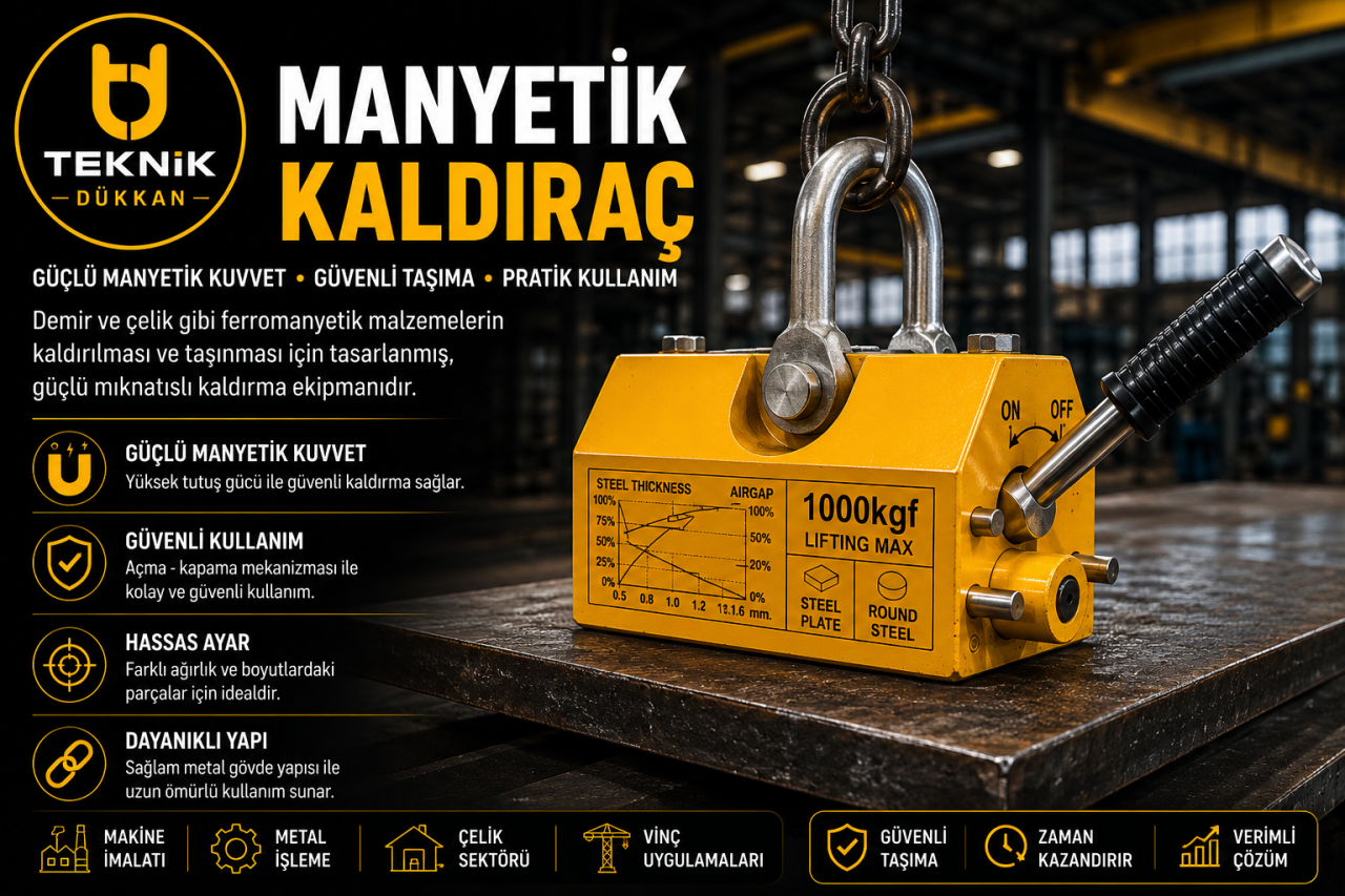 Manyetik Kaldıraç Nedir? Güvenli Yük Taşıma Rehberi