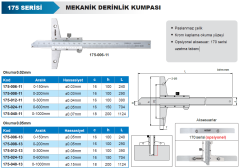 ACCUD Mekanik Derinlik Kumpası 175 Serisi 0.05mm - 0-300mm