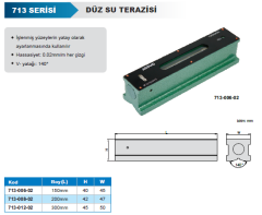 ACCUD Düz Su Terazisi 713 Serisi 150mm