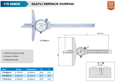 ACCUD Saatli Derinlik Kumpası 179 Serisi 0-300mm