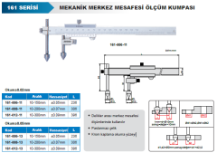 ACCUD Mekanik Merkez Mesafesi Ölçüm Kumpası 161 Serisi 0.02mm - 0-150mm