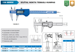 ACCUD Dijital Nokta Temaslı Kumpas 138 Serisi 0-200mm