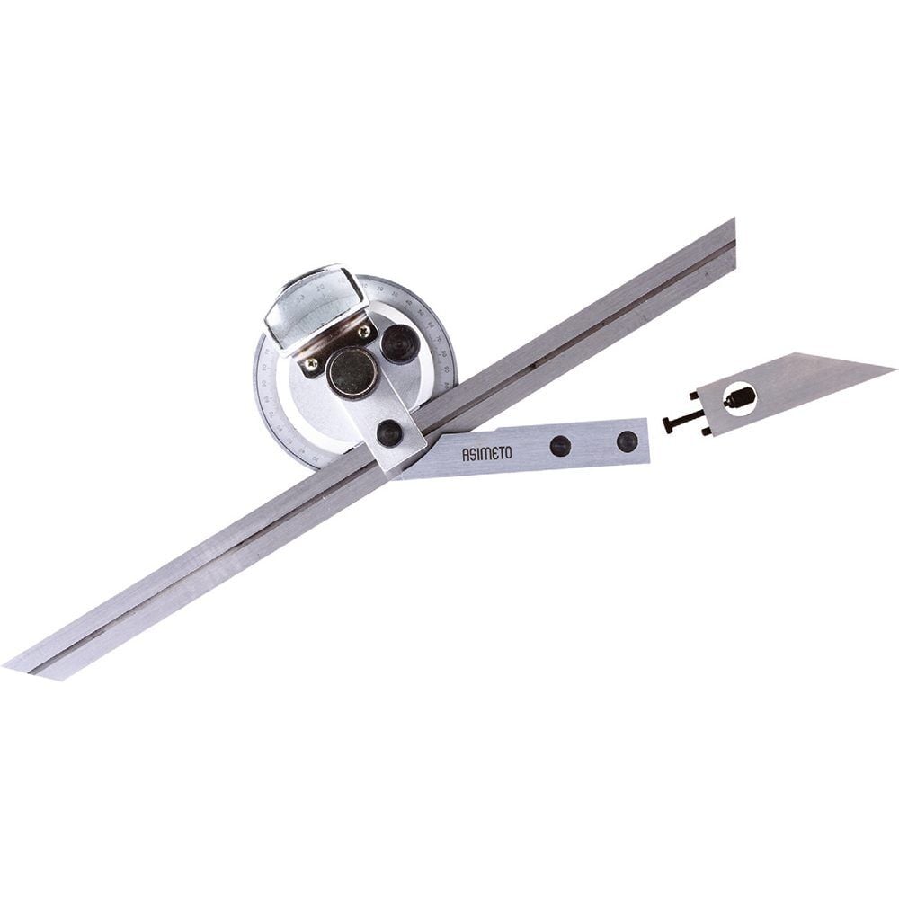 Asimeto 200mm Açı Ölçer 1-Çubuk Büyüteçli
