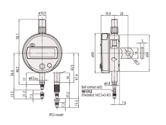 Mitutoyo 543-781B-10 Dijital Komparatör Saati 12.7mm