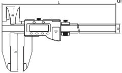 ACCUD Dijital Kumpas 150 Serisi - Büyük Boy 100mm - 0-600mm