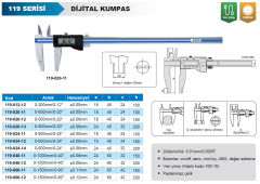 ACCUD Dijital Kumpas 119 Serisi 100mm - 0-500mm