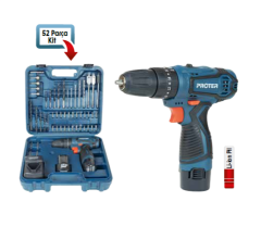 PROTER PST 352 Kit Şarjlı Vidalama 52 Parça Set