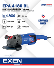 EXEN  EPA 4180 BL - 180mm 4500W Kömürsüz Elektrikli Taşlama
