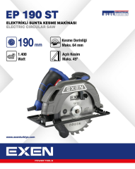 EXEN  EP 190 ST - 190mm 1400W Elektrikli Sunta Kesme Makinası