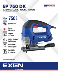 EXEN  EP 750 DK -750W Lazerli Elektrikli Dekupaj Testere Makinası