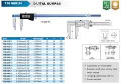 ACCUD Dijital Kumpas 118 Serisi 200mm - 0-1000mm