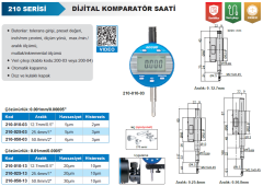 ACCUD Dijital Komparatör Saati 210 Serisi 0.01mm / 0.0005'' - 50.8mm / 2''