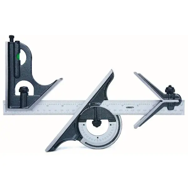 INSIZE Kombinasyonlu Açı Ölçer - 2278-3 Kombinasyonlu Açı Ölçer Hassasiyet: 0.5mm, 1/32″ ve 1mm 1/64