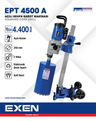 EXEN  EPT 4500 A - 4400W 250mm Açılı Sehpa Karot Makinası