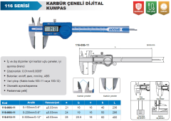ACCUD Karbür Uçlu Dijital Kumpas 116 Serisi 0-150mm