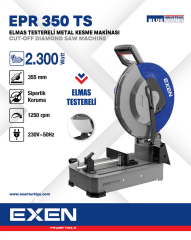 EXEN  EPR 350 TS - 355mm 2300W Elmas Testereli Metal Kesme Makinası
