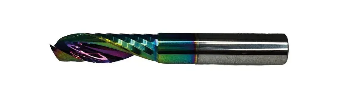 3.175mm Tek Ağız Alüminyum Karbür Freze Kesme BOY:22mm Eric