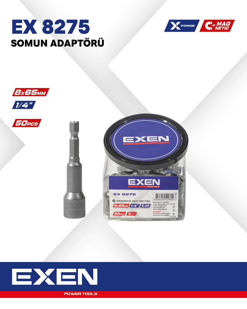 EXEN EX 8275 8x65mm Somun Adaptörü